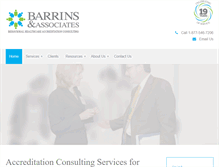 Tablet Screenshot of barrins-assoc.com